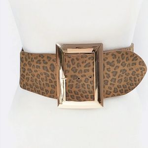 Leopard Widebelt - Gold Finish Buckle